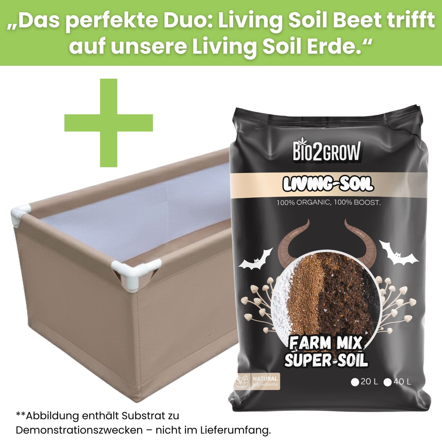 Bio2Grow Living Soil Beet 120x60x45 cm – Hochwertiges Pflanzbeet für Indoor & Outdoor