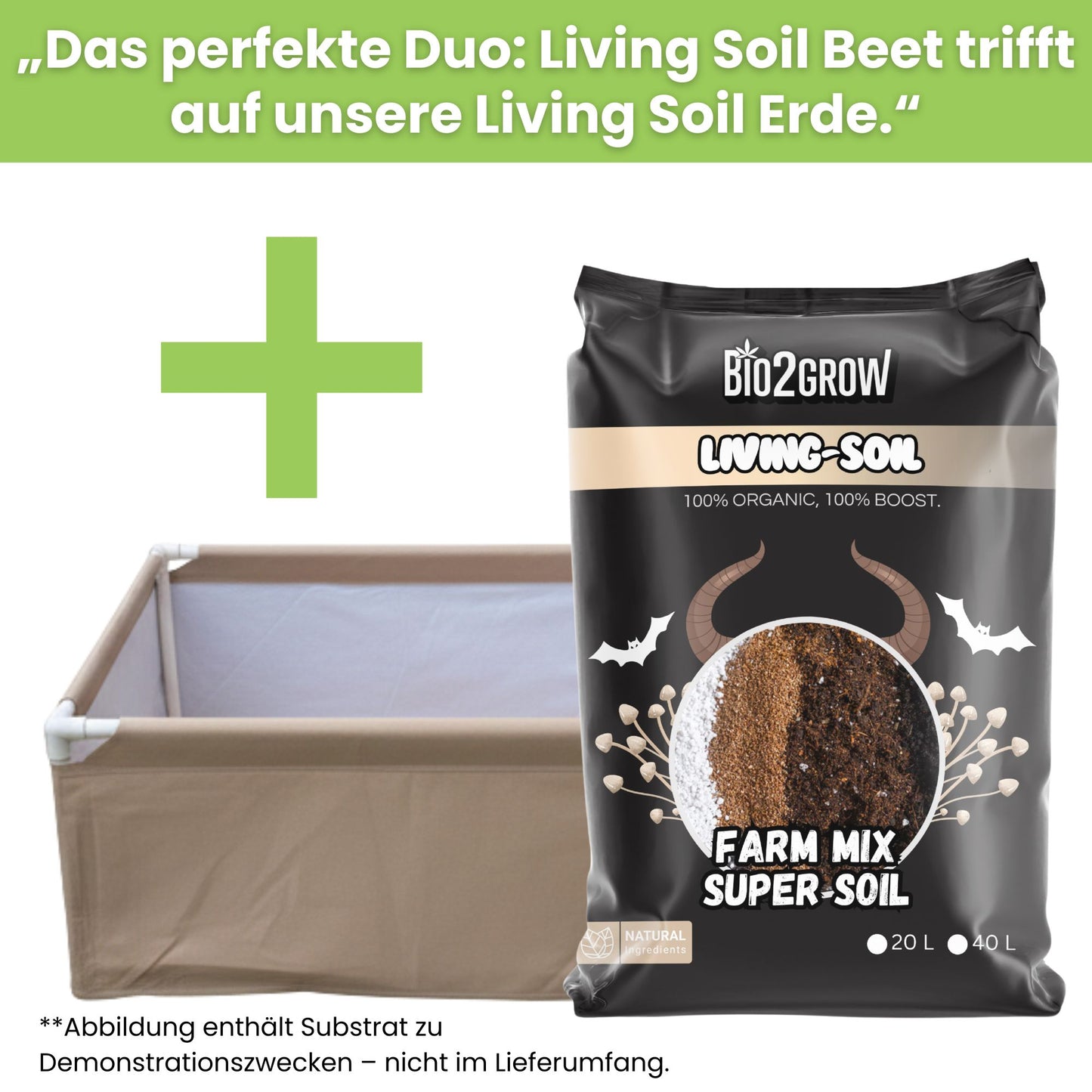 Bio2Grow Living Soil Beet 90x90 cm – Hochwertiges Pflanzbeet für Indoor & Outdoor