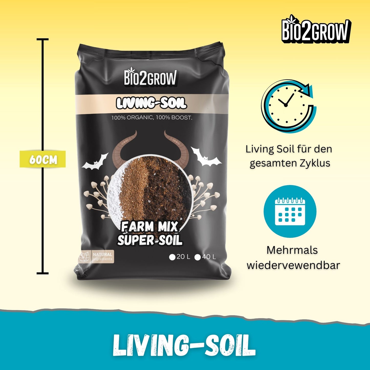 Bio2grow Living Soil - Lebende Erde