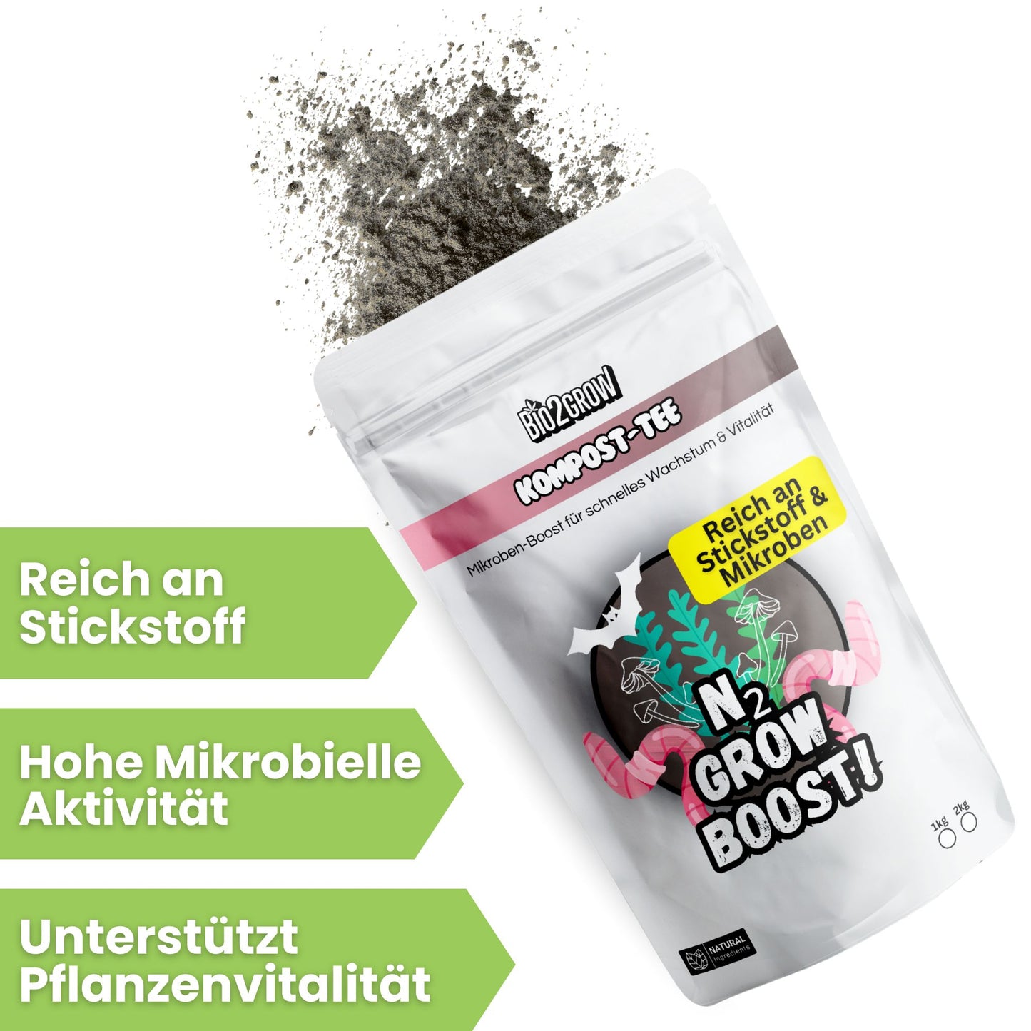 Bio2grow Kompost Tee Wachstum