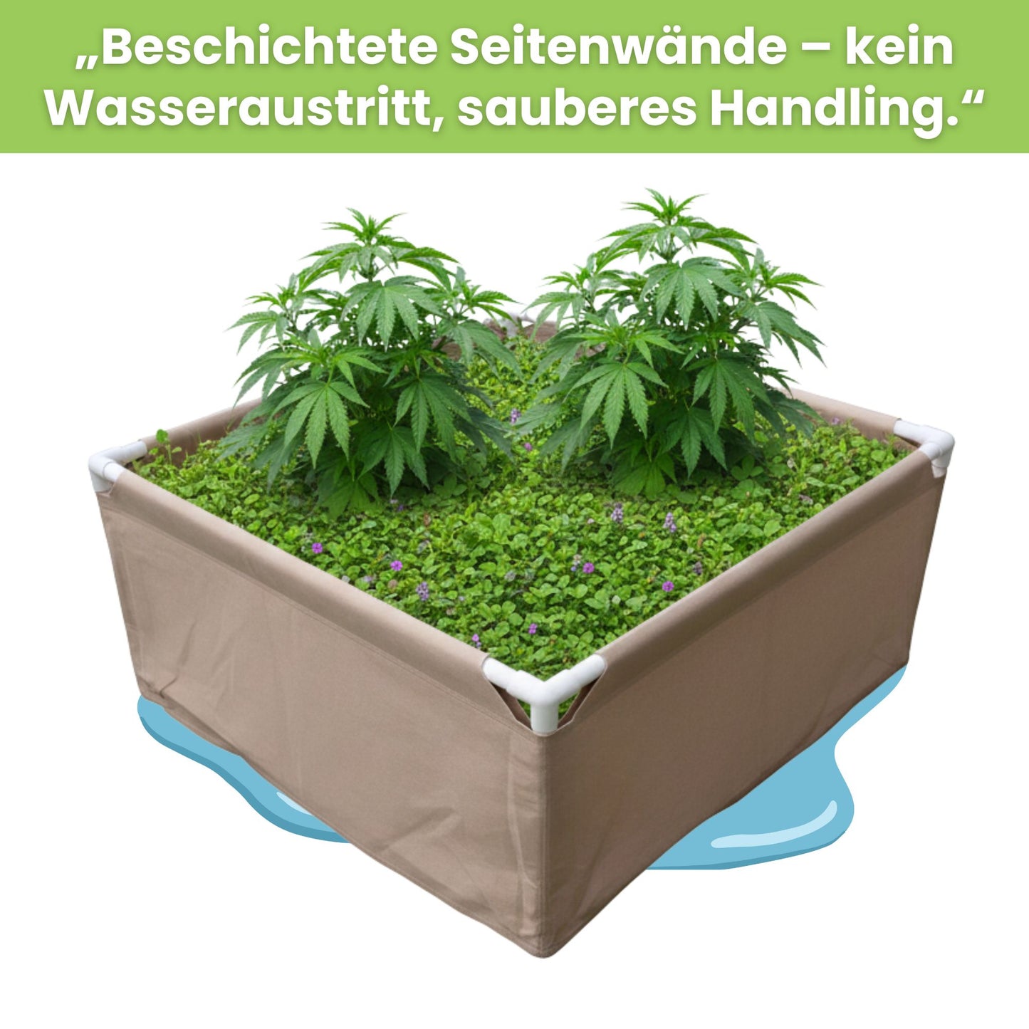 Bio2grow Living Soil Beet 120x120x45 cm - Hochwertiges Pflanzbeet für Indoor & Outdoor