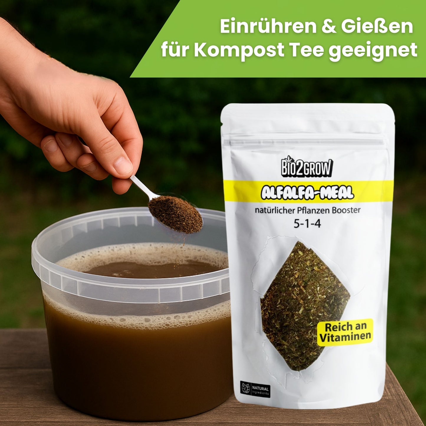 Bio2Grow Alfalfa Meal – Natürlicher Wachstumsturbo für kräftige Pflanzen