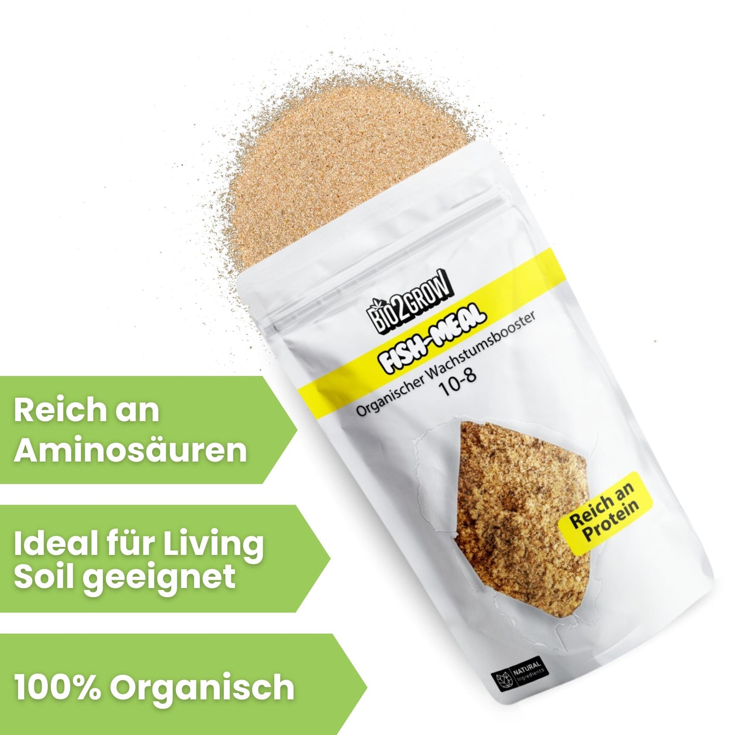 Bio2Grow Fish Meal – Hochwirksamer organischer Stickstoff- & Phosphordünger