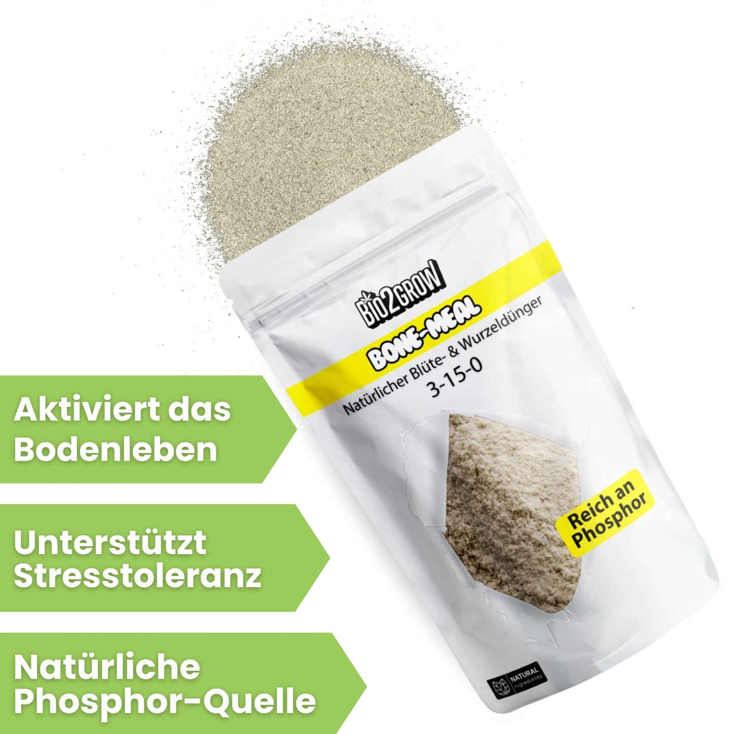Bio2Grow Bone Meal – Natürliche Phosphor- & Kalziumquelle für kräftige Blüten
