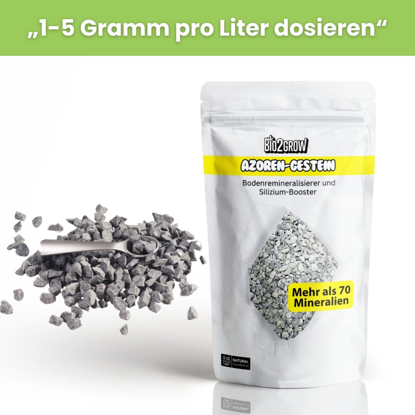 Bio2Grow Azoren-Gestein – Mineralstoffreicher Vulkanboden-Booster aus den Azoren