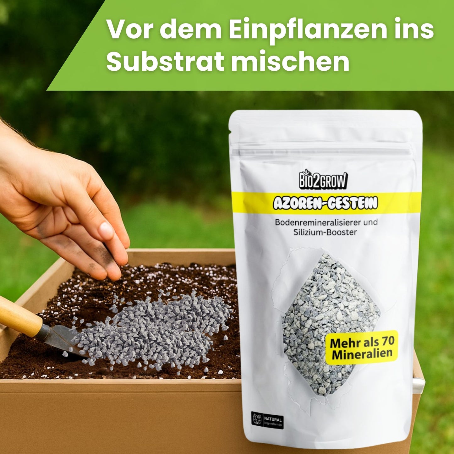 Bio2Grow Azoren-Gestein – Mineralstoffreicher Vulkanboden-Booster aus den Azoren