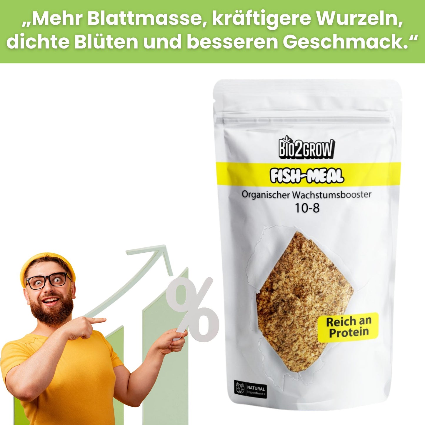 Bio2Grow Fish Meal – Hochwirksamer organischer Stickstoff- & Phosphordünger