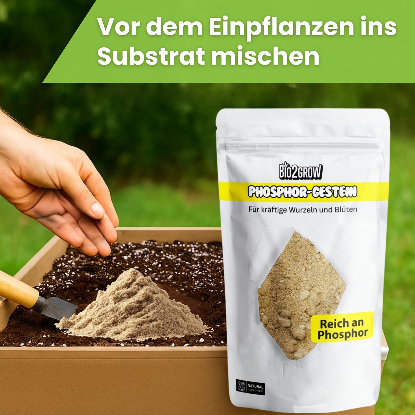 Bio2Grow Phosphor-Gestein – Natürliche Phosphorquelle für starke Wurzeln & üppige Blüten