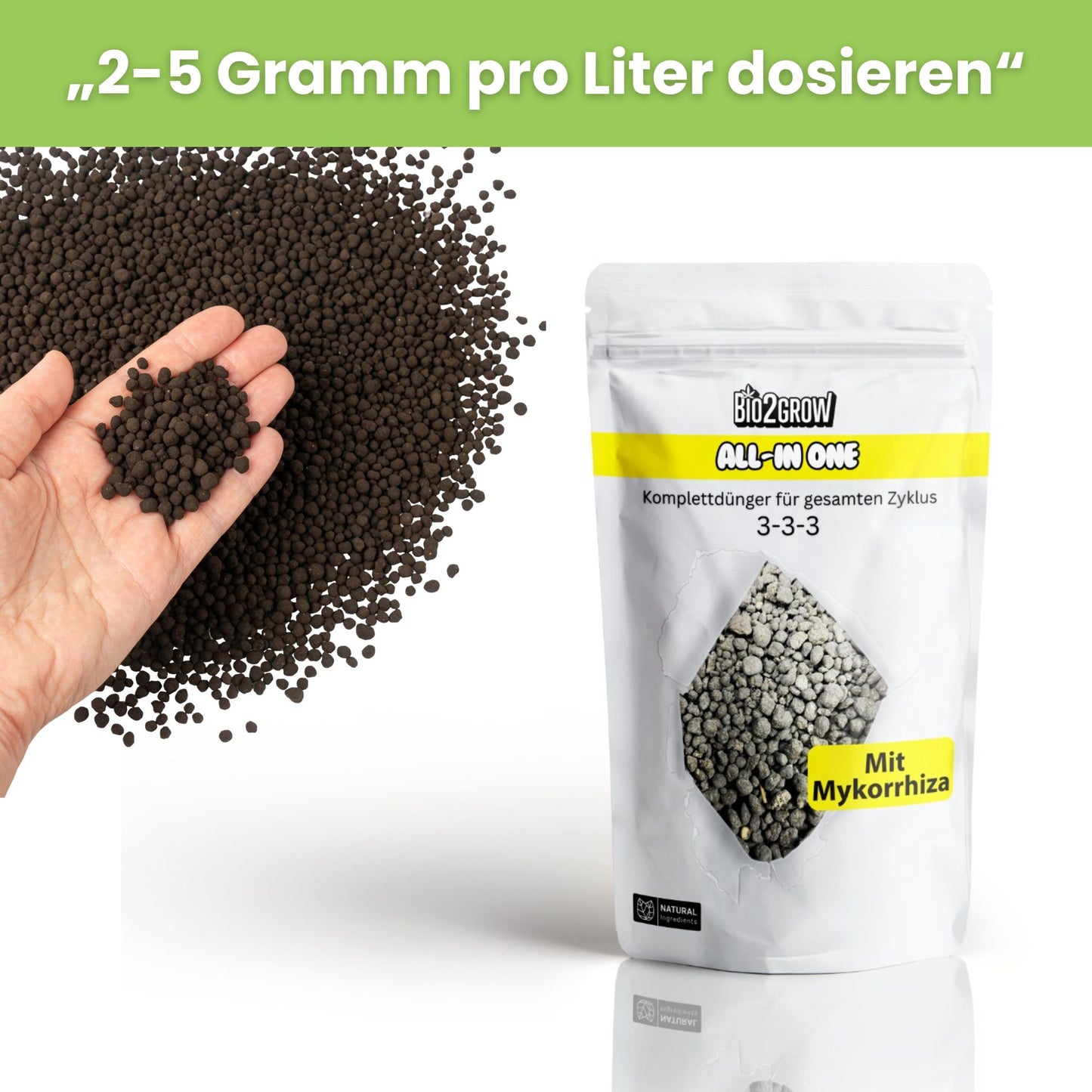 Bio2Grow All-in-One 3-3-3 – Organischer Langzeitdünger in Kugelform für nachhaltiges Wachstum