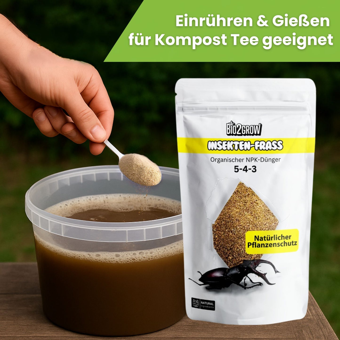 Bio2Grow Insektenfrass – Natürlicher Bodenaktivator für gesundes Pflanzenwachstum