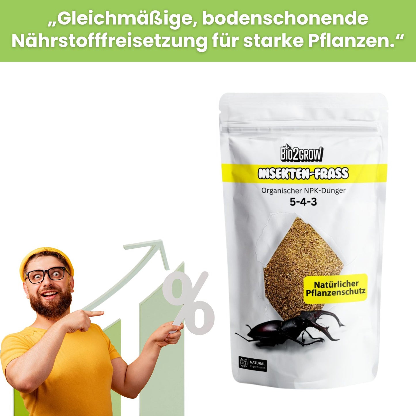 Bio2Grow Insektenfrass – Natürlicher Bodenaktivator für gesundes Pflanzenwachstum