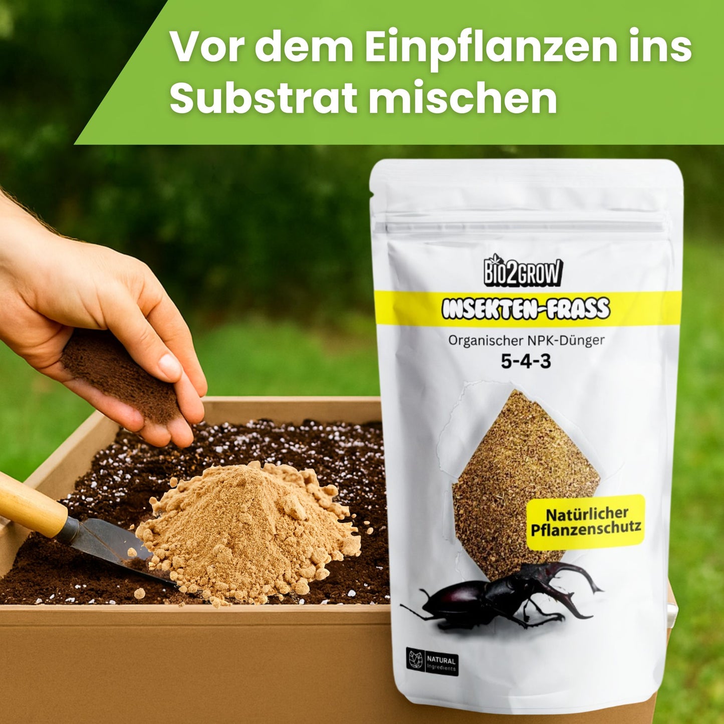 Bio2Grow Insektenfrass – Natürlicher Bodenaktivator für gesundes Pflanzenwachstum