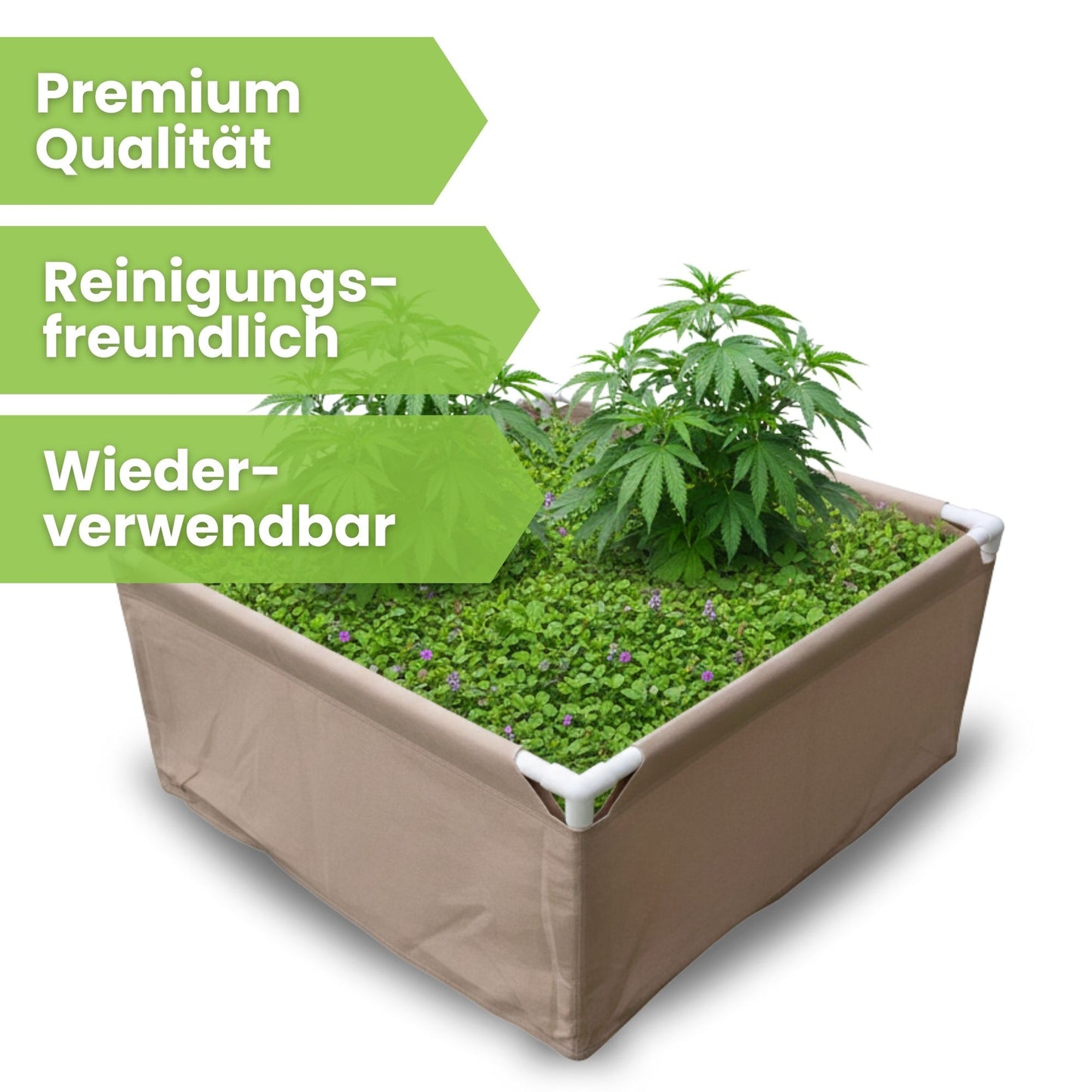 Bio2Grow Living Soil Beet 90x90 cm – Hochwertiges Pflanzbeet für Indoor & Outdoor