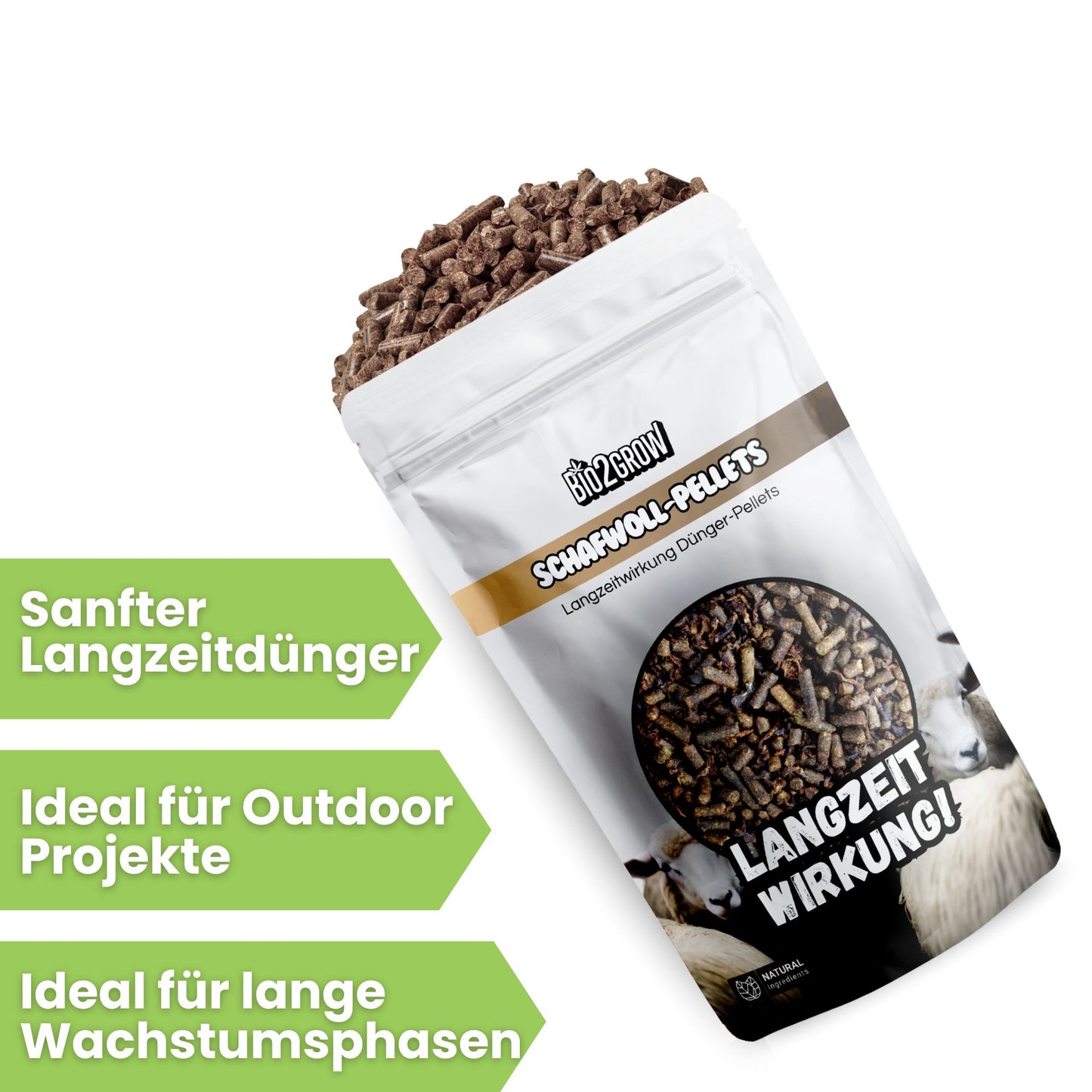 Bio2grow Schafwoll Dünger Pellets