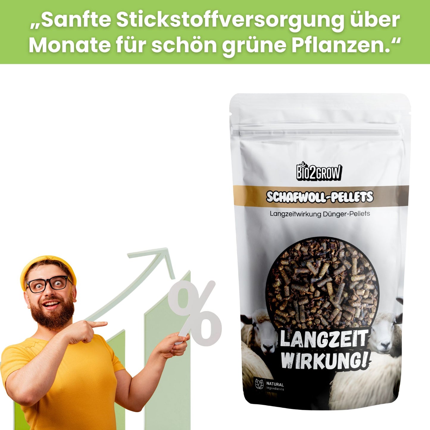 Bio2grow Schafwoll Dünger Pellets