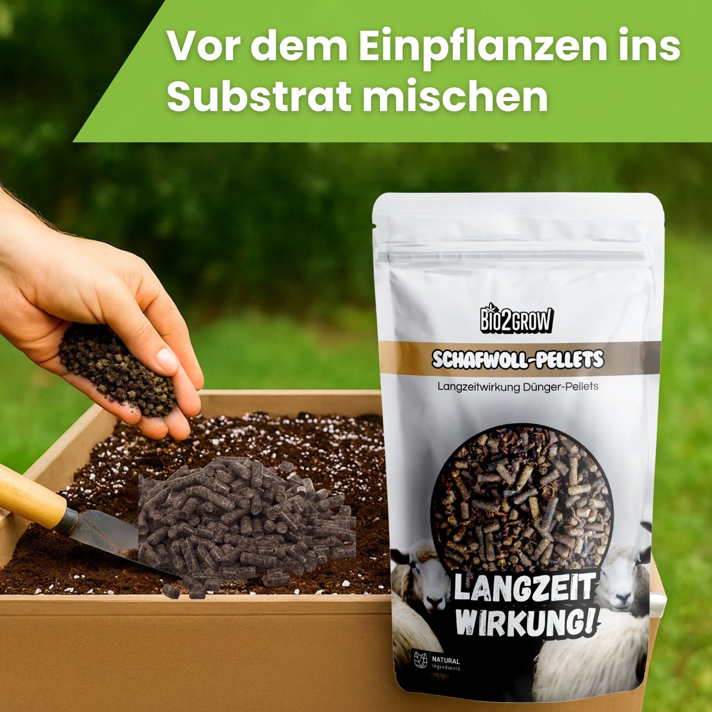 Bio2grow Schafwoll Dünger Pellets