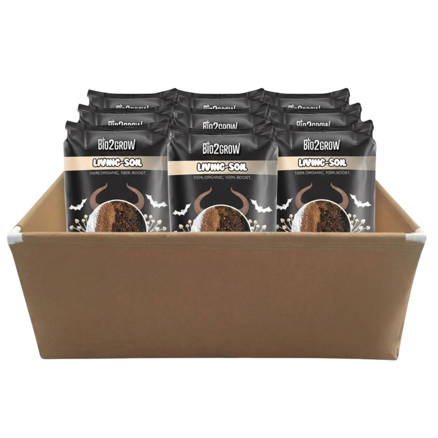 Bio2grow Komplett Set 90x90x45cm + 9x Bio2grow Living Soil