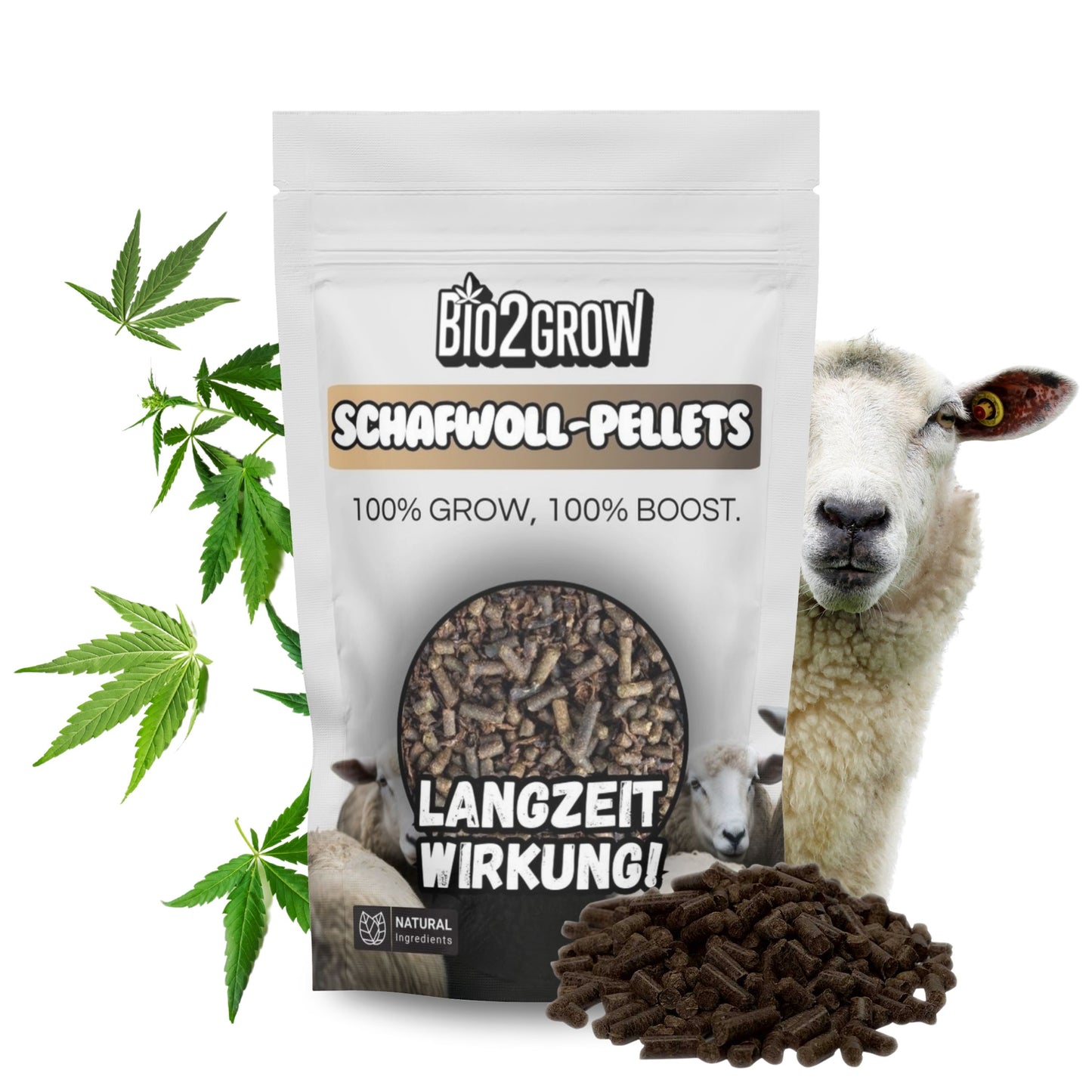 Bio2grow Schafwoll Dünger Pellets
