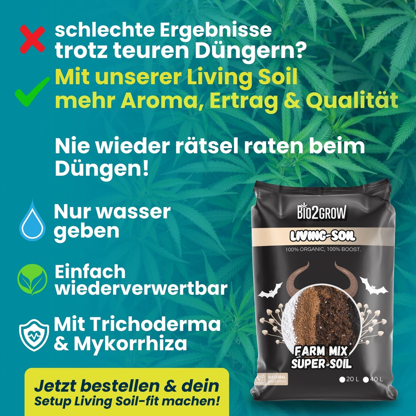 Bio2grow Living Soil - Lebende Erde