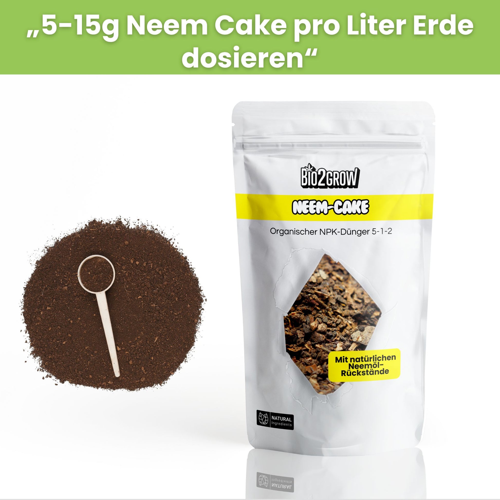 Bio2grow Neem-Cake  Organischer Dnger und natrlicher Pflanzenschutz